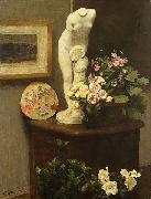 Henri Fantin-Latour Flores e Objectos Diversos Sweden oil painting artist